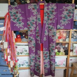 Blumen Meisen Komon Kimono