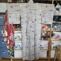 Enten im Bambus Komon Kimono
