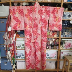 Full Shibori Kiku Komon Kimono
