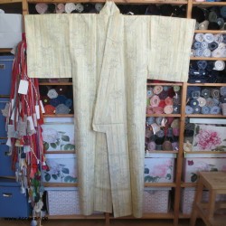 Bambus Kasuri Tsumugi Kimono