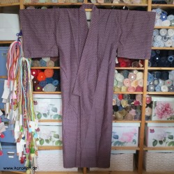 Tsumugi Kimono mauve,...
