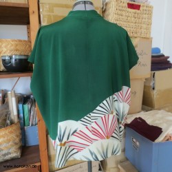Upcycling Bluse, Kimono Seide