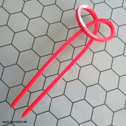rote Knoten Haarnadel