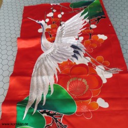 Kranich Panel Kimono Seiden...