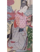 japanische Juban Unterkimono - Korokan